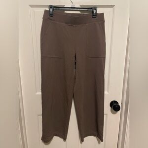 Pure Jill Crop‎ Wide Leg Pants Women Size ST Brown Shale